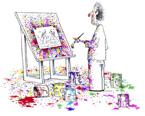 Painter cartoon